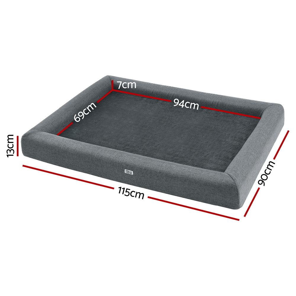 i.Pet Egg Crate Foam Extra Large Calming Soft Cushion Pet Bed (Grey)