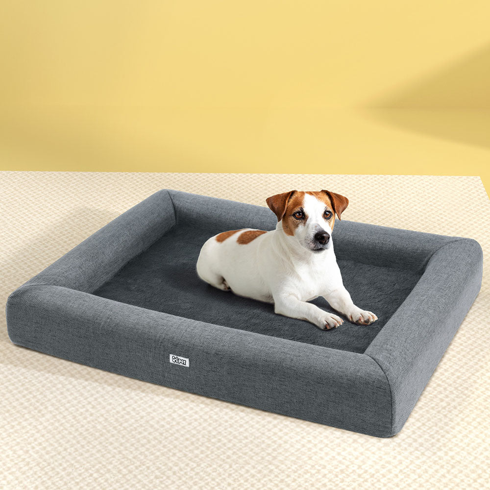 i.Pet Egg Crate Foam Large Pet Bed Washable (Grey)