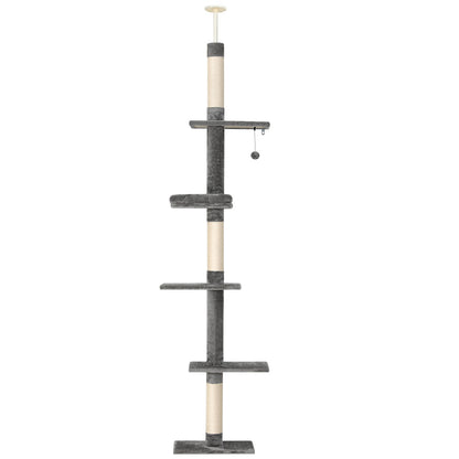 i.Pet 290cm Floor to Ceiling Scratching Post with Platforms