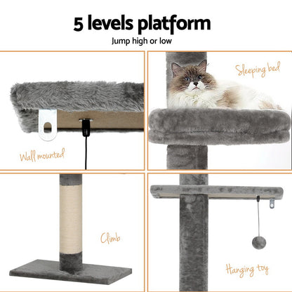 i.Pet 290cm Floor to Ceiling Scratching Post with Platforms