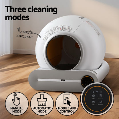 i.Pet Automatic  Self-Cleaning Cat Litter Box with App Control - 9L