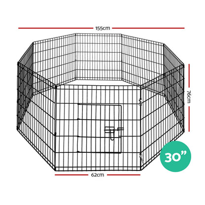 i.Pet 30" 8 Panel Dog Playpen Enclosure