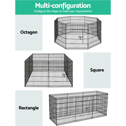 i.Pet 30" 8 Panel Dog Playpen Enclosure