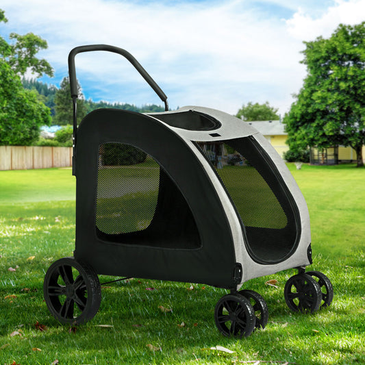 i.Pet Foldable Stroller For Dog/Cat Carrier Large