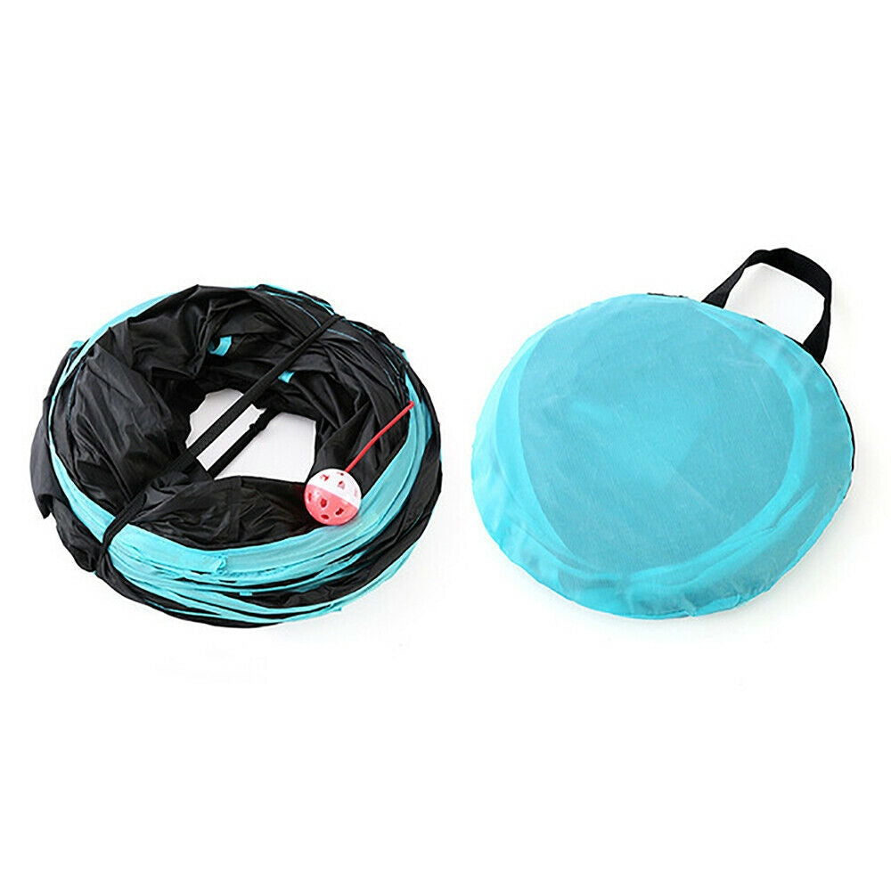 Cat Kitten Puppy 4-Way Tunnel Play Toy Foldable Fun Exercise Tunnel