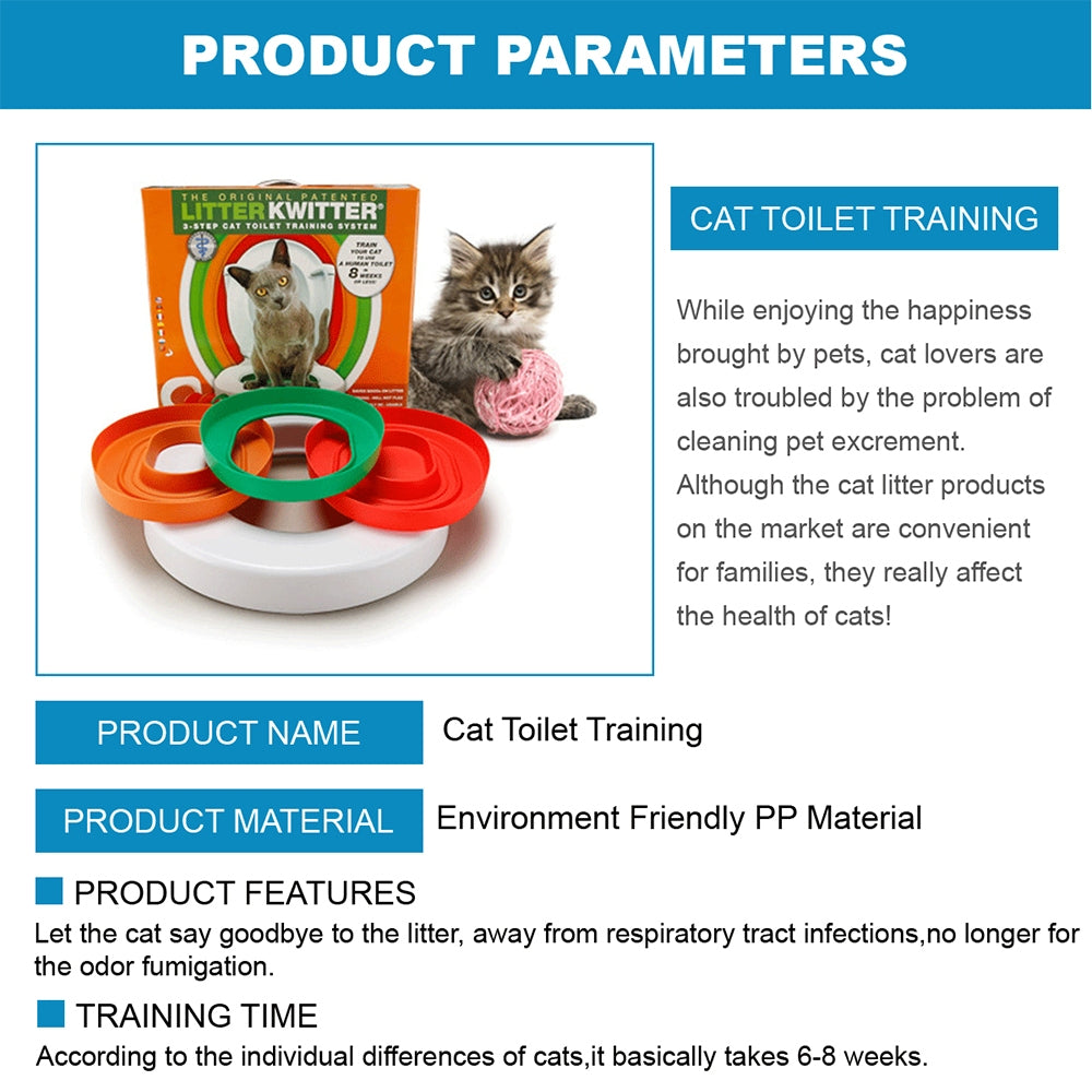 Litter Kwitter Cat Toilet Training 3 Step System