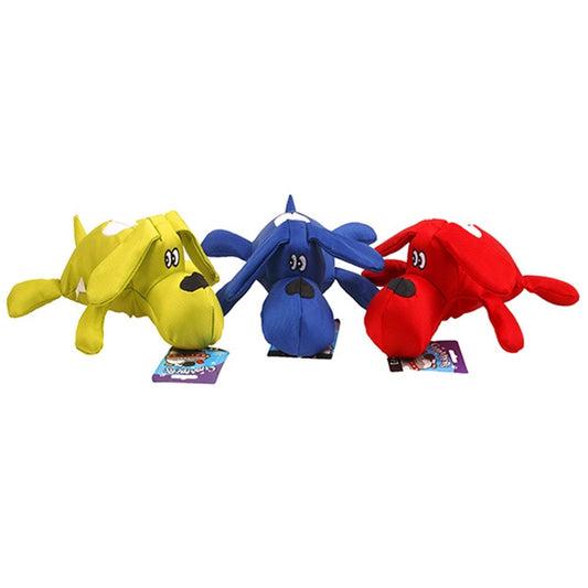 Chompers Plush Dog Toy Squeaky 28cm - 1 x Colour Randomly Selected