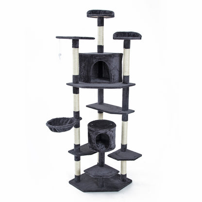 Paw Mate Cat Tree Multi Level Scratcher Parala 201cm - Grey