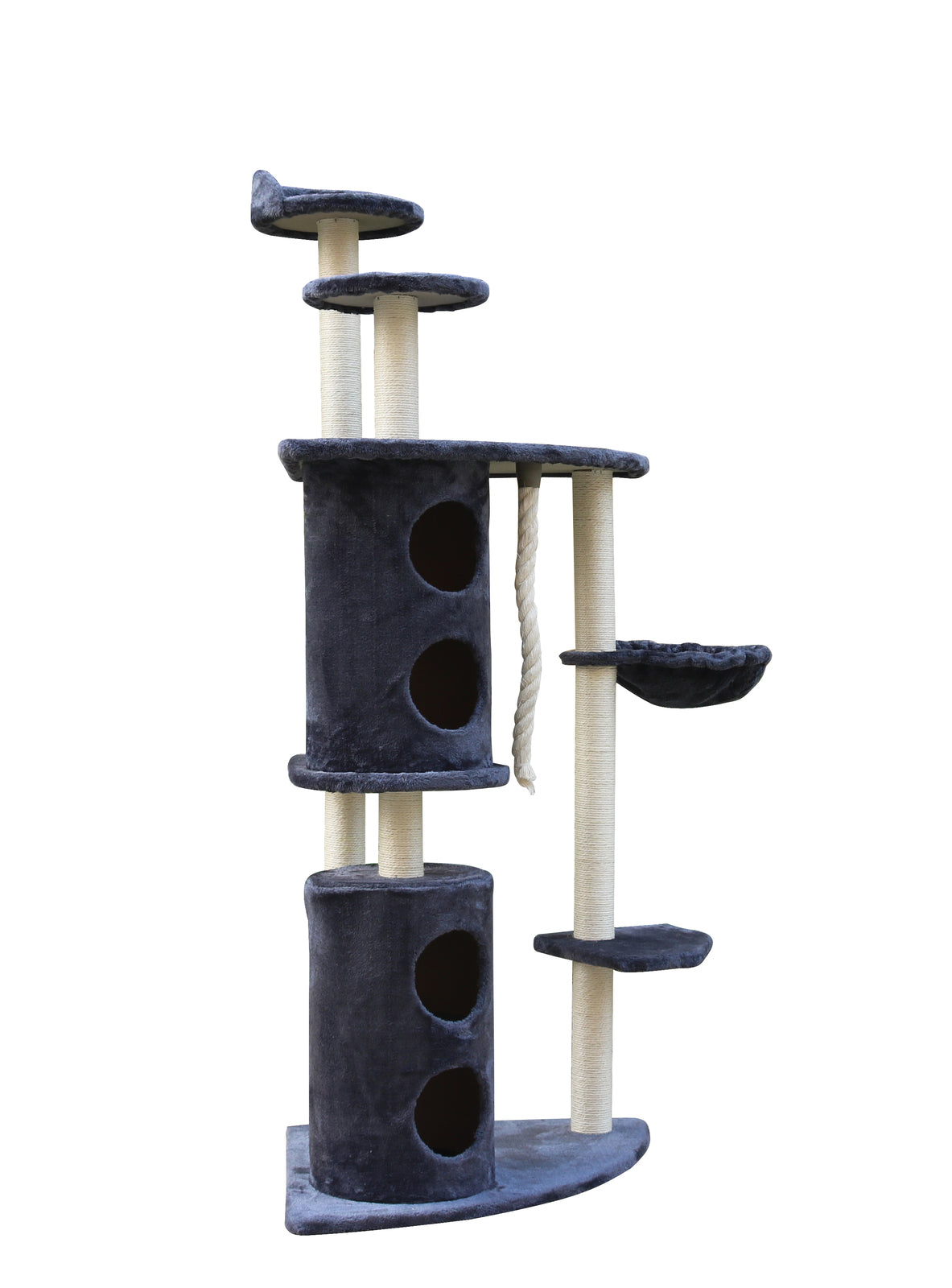 170cm Multi Level Cat Scratching Post Tree - Grey