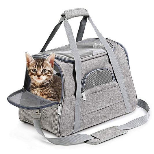 Grey Graphite Pet Carrier Travel Bag - Medium