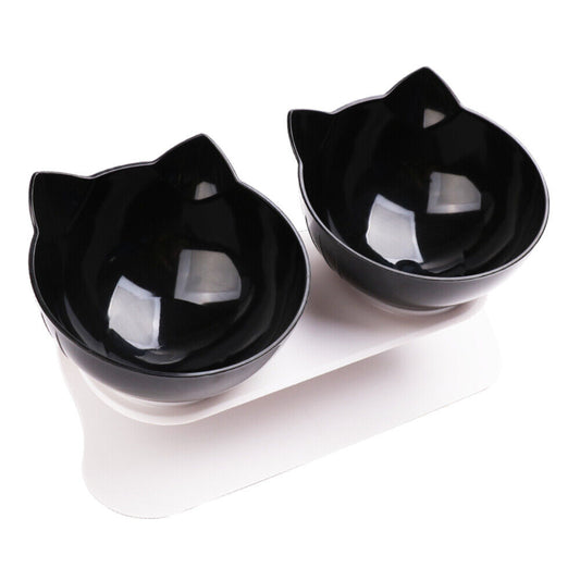 200ml Elevated Cat Bowl Stand - Twin Feeder