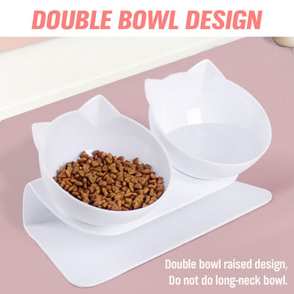 200ml Elevated Cat Bowl Stand - Twin Feeder