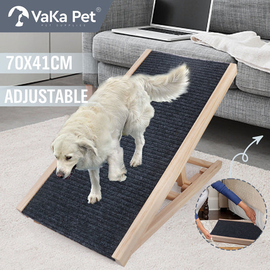 VaKa 70cm Foldable Dog Pet Ramp Adjustable Height