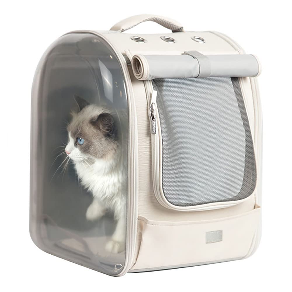 LIFEBEA Pet Dog/Cat Carrier Backpack Soft Sided Bag - Beige