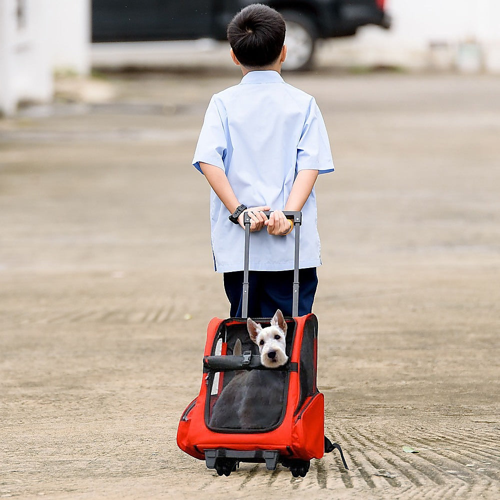 Small/Medium Dog Pet Safety Transport Carrier Backpack Trolley (15kg limit)