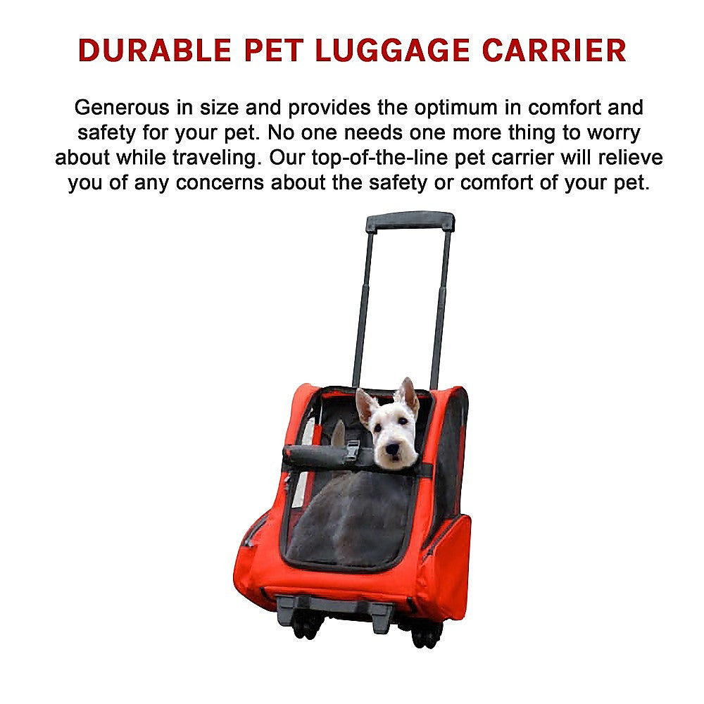 Small/Medium Dog Pet Safety Transport Carrier Backpack Trolley (15kg limit)