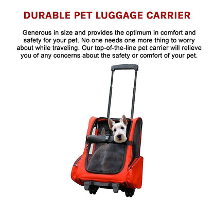 Small/Medium Dog Pet Safety Transport Carrier Backpack Trolley (15kg limit)