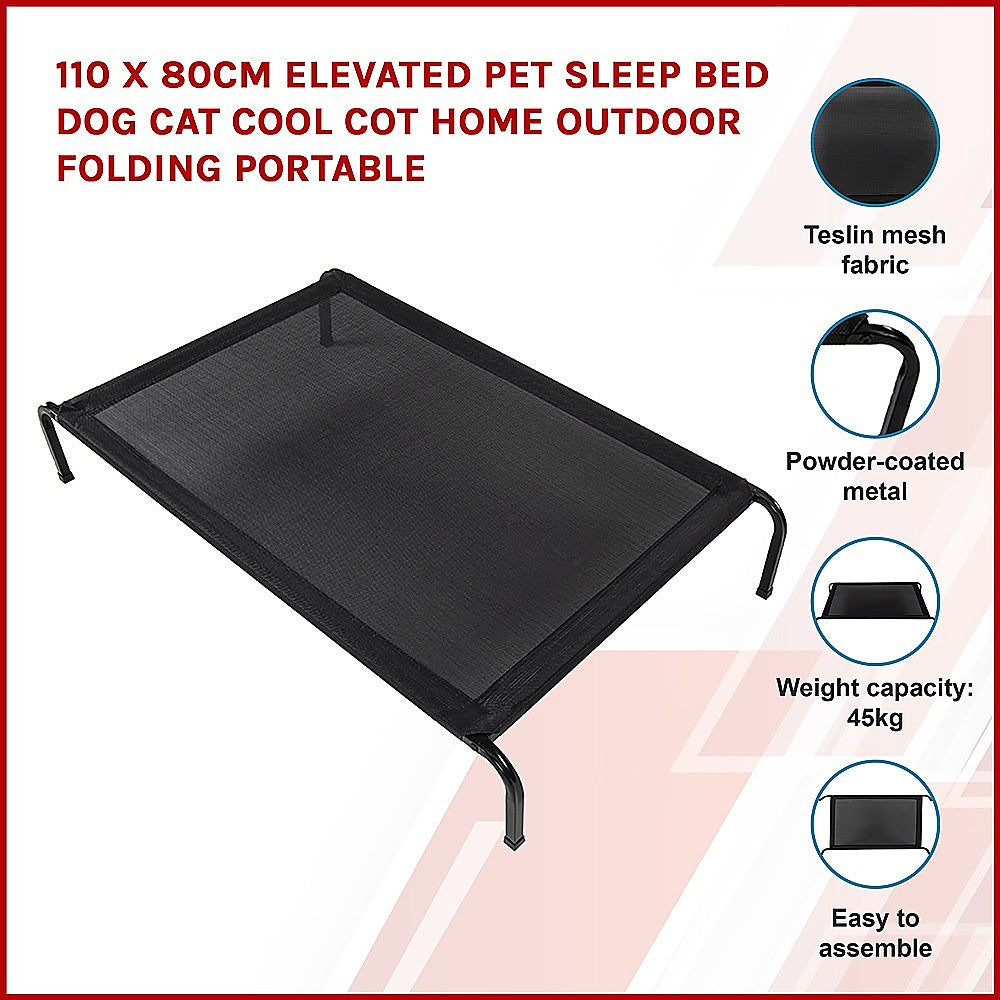 110 x 80cm Elevated Pet Bed Home Outdoor